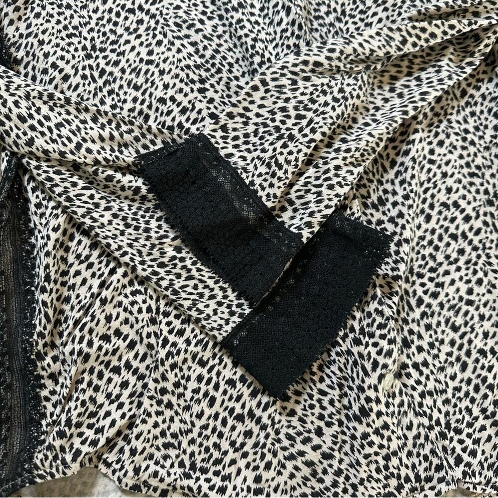 Victoria’s Secret Pajama Lounge Top Animal Print Lace Modal Small - Picture 5 of 10